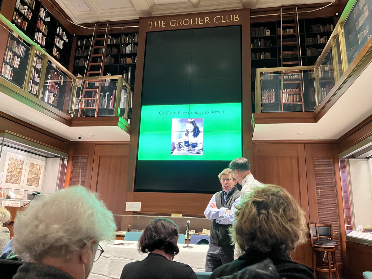 penrowl's tweet photo. At the #Grolier Club waiting to hear my dear chum, the #Oz #scholar #MichaelHearn deliver one of his magical #lectures...

Delighting in the #audience which, as always here, is purely, divinely #NewYork.... https://t.co/jekH1UKpsS