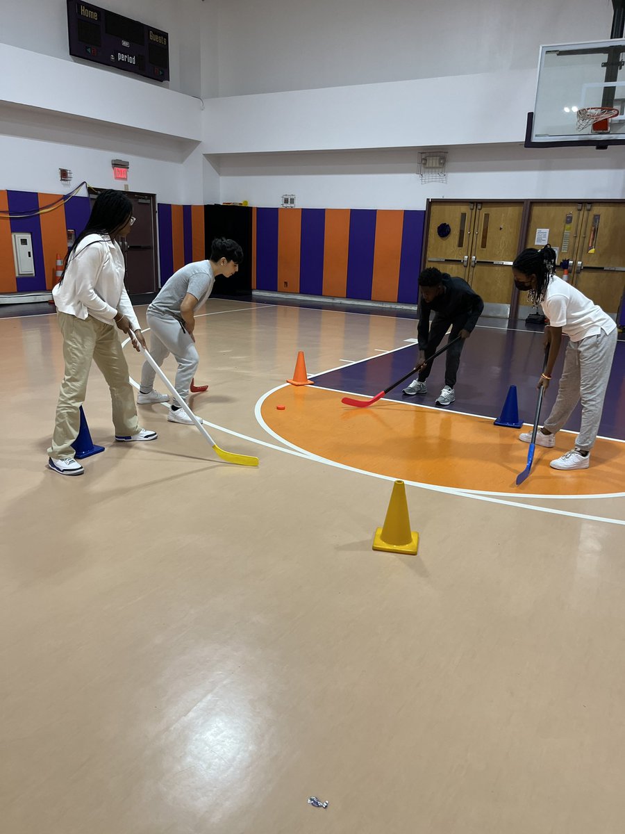 PE_RPCSTEAM's tweet photo. Hockey 4-Square 🏒 Ss used proper grip and stick handling skills to create strategic maneuvers to become King/Queen of the Court 👑@RPCS369 @Gerald_Fitzhugh @debraprinc @Guerra_S83 https://t.co/qjp9gemksT