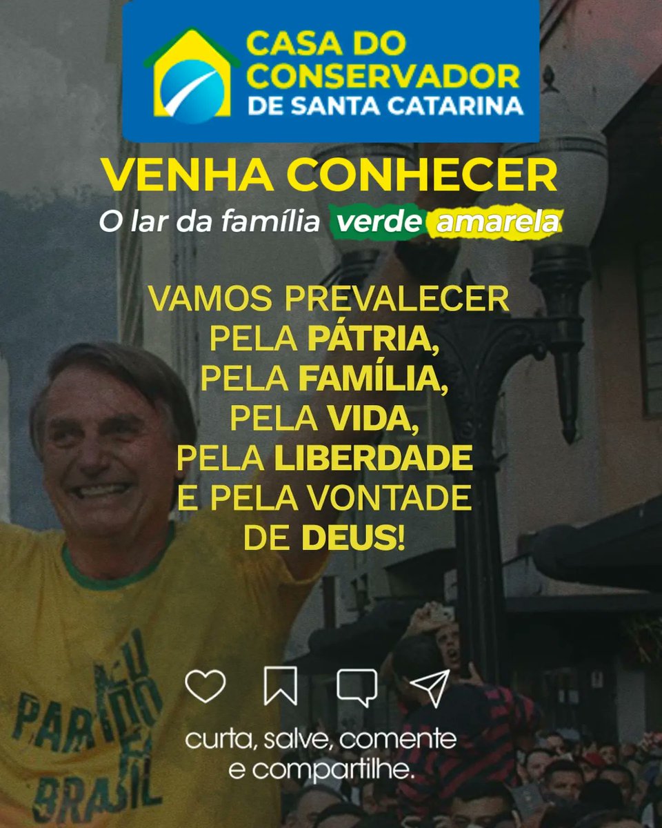 ConservadorCasa's tweet image. Separamos 4 coisas que você pode (e deve) fazer nas próximas 4 semanas!!!

A Casa Do Conservador veio para INFORMAR, ORGANIZAR e MOBILIZAR.

Vamos AGIR, e vamos VENCER! 🇧🇷

#2TurnoéBolsonaro
#CasaDoConservadorDeSC
#LagesSC
#Amures
#SantaCatarina