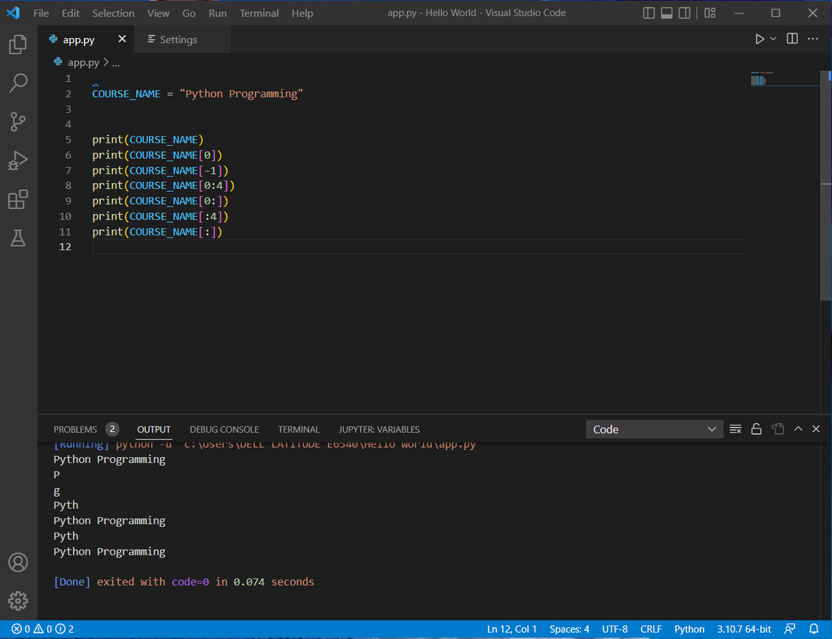 aminaallison_'s tweet photo. Day 3 of the #30DayProductivityChallenge with #Tech4Dev
I started learning and practicing Python Programming from #codewithmosh's YouTube tutorials.
I learned about variable names, strings, and how to get the index of characters.
#T4DPoductivityChallenge https://t.co/2uDNGreiI7