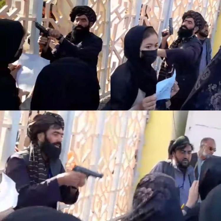 Taliban behavior with Hazara people during protests.
Weapon against pen
#StopHazaraGenocide