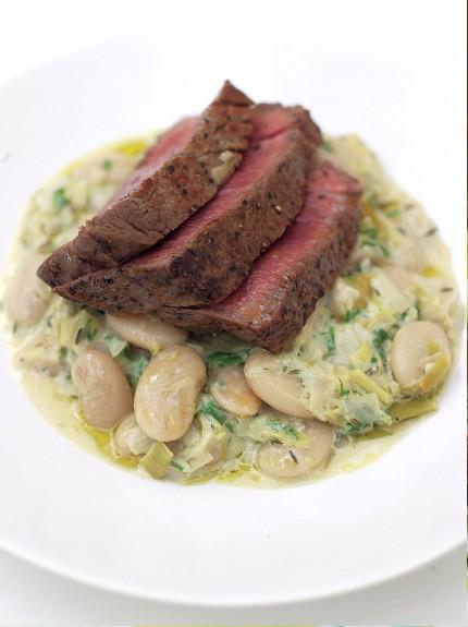 InSeasonRecipes's tweet photo. Grilled fillet steak with the creamiest white beans and leeks #beef #sundaylunch #glutenfree #cookwithjamie #seasonal https://t.co/ck11xKfdPV https://t.co/BwIGakSWGc