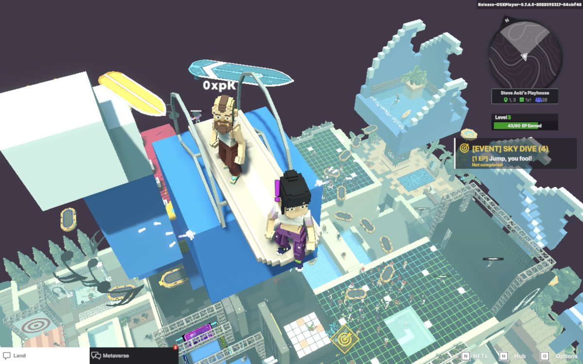 d_evteeva's tweet photo. @TheSandboxGame @steveaoki I just participated in the #SandboxAlphaS3Giveaway for a chance to win 500 SAND! Found the high diving board in @steveaoki's Playhouse, check out my screenshot below!
👇 https://t.co/SxkOK0wgwO