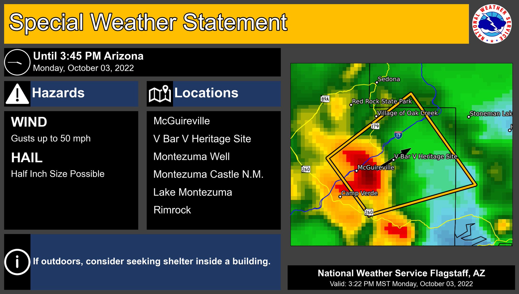 NWS Flagstaff on Twitter "⚠️ Special Weather Statement ⚠️ in effect