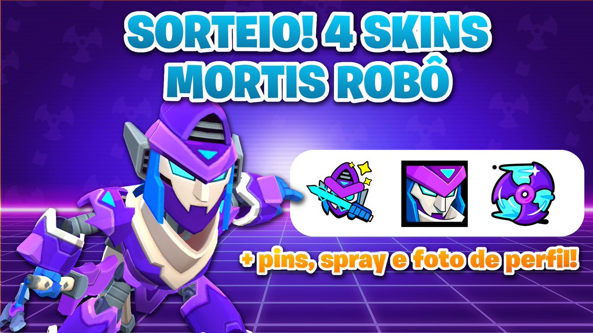 Lembra do SORTEIO que a gente prometeu??
4 SKINS DO MORTIS ROBÔ, COM PINS E SPRAY!  

Regras:
🔹 Seguir nosso perfil (<a href="/powercouple_yt/">Power Couple Gaming</a>)
🔹 Dar RT e CURTIR esse post
🔹 Comentar marcando 1 amigo 

Resultado dia 06/10! #MechaMortisGiveaway