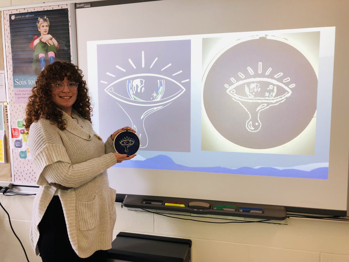 Another fantastic visual representation. This <a href="/HolySpiritHS/">Holy Spirit High</a> student used their graphic design and embroidery skills. Impressive!