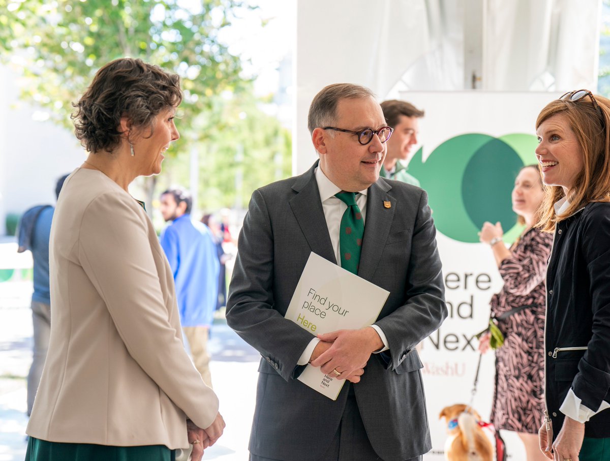 WashUChancellor's tweet photo. Extremely proud and excited to celebrate the launch of WashU’s 10-year strategic vision. Sending gratitude to Provost Wendland for leading this extraordinary effort that will help position #STL as a global hub for transformative solutions. https://t.co/0HU9qsa3rB