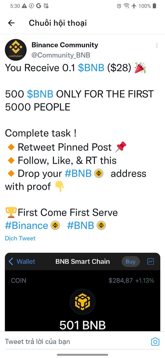 Vo92884086's tweet photo. @Community_BNB 0x0322A16ff50Ed1A6956441B6CF63d5A9bC5e854f https://t.co/VSPpOJAbly
