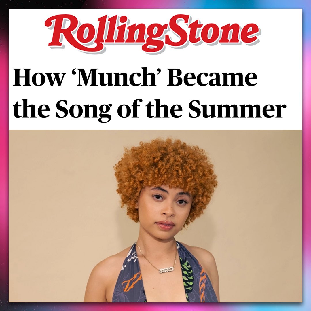 createmusic's tweet photo. If Summer 2022 had a soundtrack “Munch (Feelin’ U) would definitely be on it! 🚀
 #IceSpice  in #RollingStone ‘s
Podcast — Rolling Stone Music Now 

#CreateFam #WorldstarFam https://t.co/qOfFuMwNFn