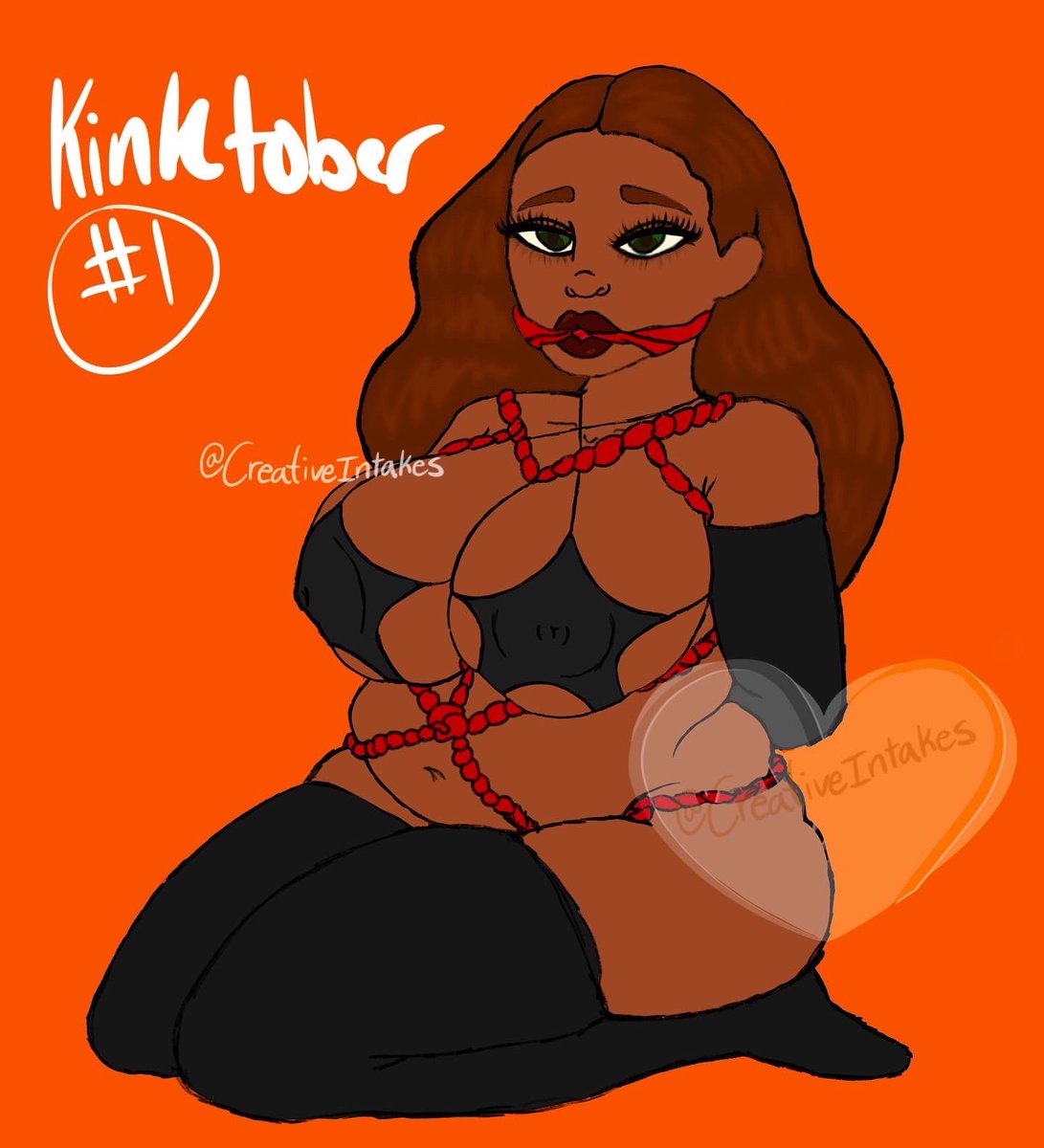 msartherself's tweet photo. Starting off drawing prompts for October with a #kinktober one! 
Day 1: #Shibari https://t.co/0W6jJk0dQk