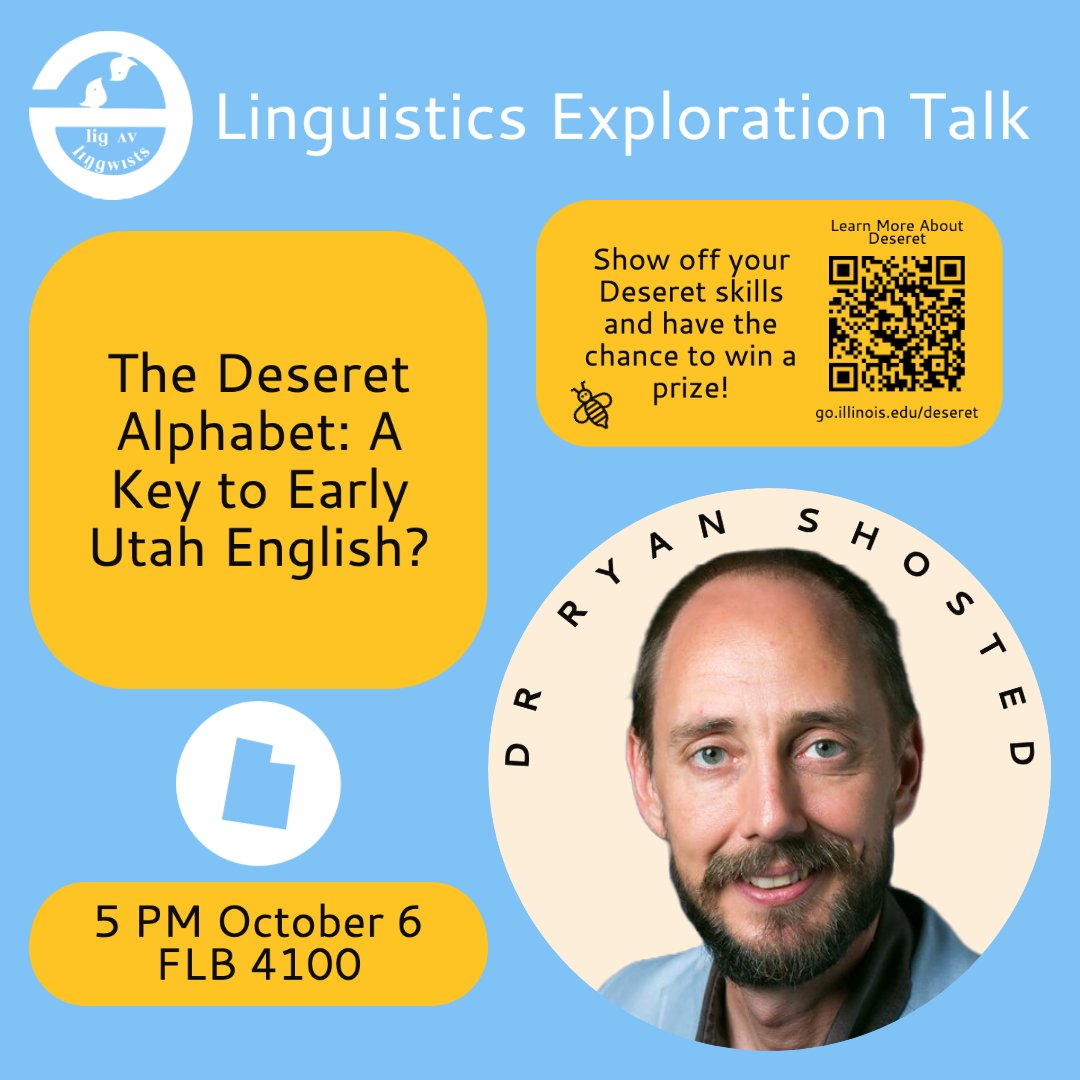 LOL_UIUC's tweet photo. Hi everyone!

Our first ling exploration of the semester, presented by Dr. Shosted, will be this week at 5 PM on Thursday, October 6, in FLB 4100!

See you there! https://t.co/OQTVVhP4AG