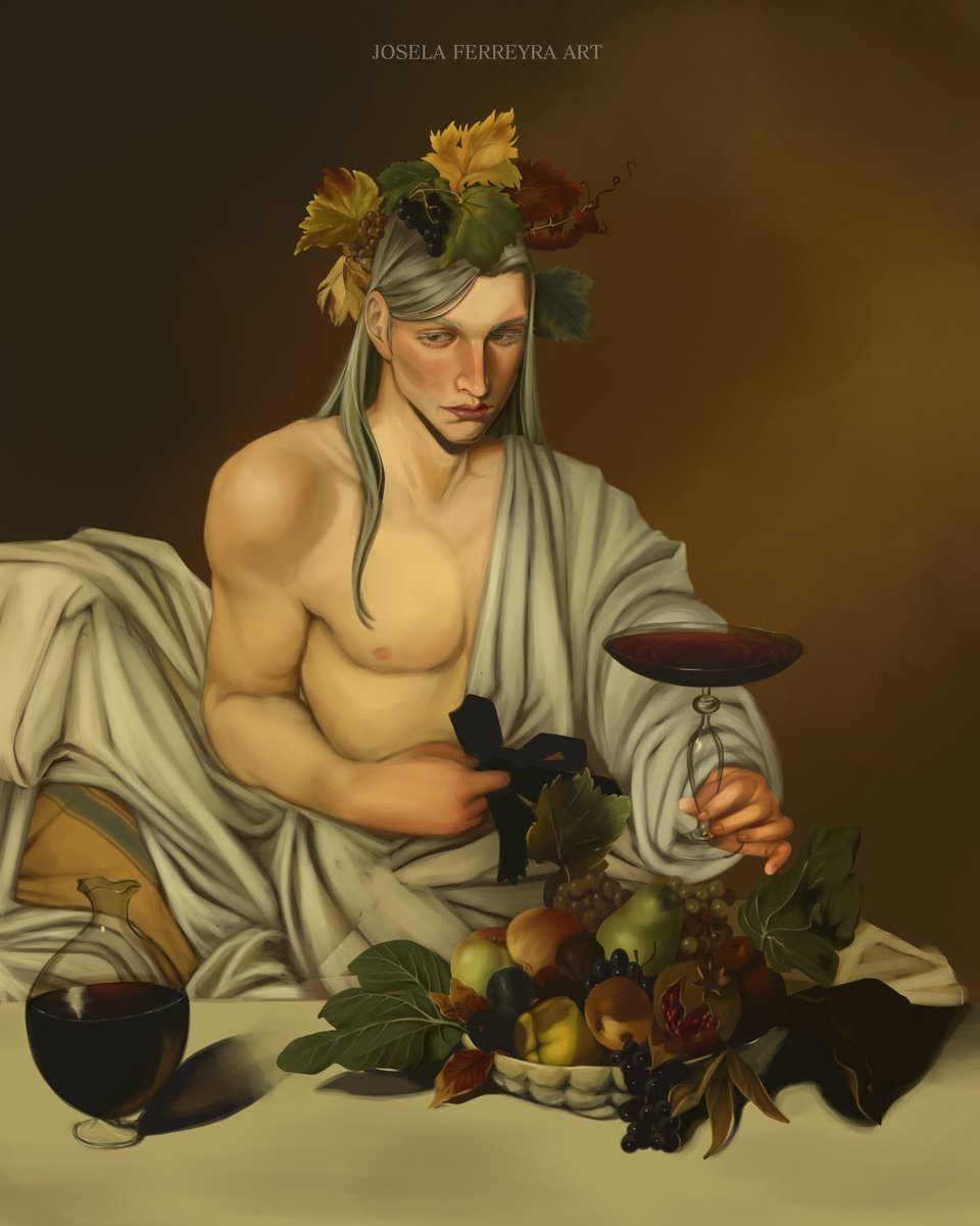 Laixiaa's tweet photo. Abba representando al Bacco de Caravaggio, comisión para @JCZeppeli1866  <3 https://t.co/tmlT5oX6L9
