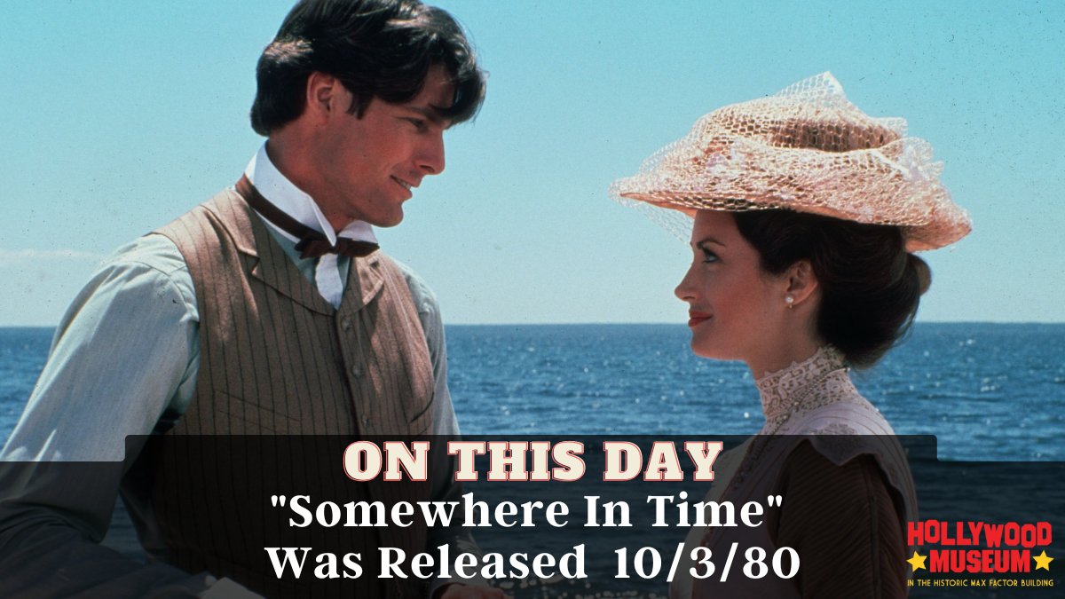 On this day in 1980 #SomewhereInTime starring #ChristopherReeve and #JaneSeymour was released.
It remains one of the most enchanting #lovestories ever made. #classiclovestories #classicfilms #hollywoodmuseum