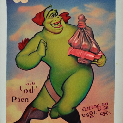 ArtificialShrek's tweet photo. Shrek as a 1940s pinup model

#Shrek #AI #AiArt #AiArtwork #digitalart #StableDiffusion #Dezgo https://t.co/RUPuOQgxHW
