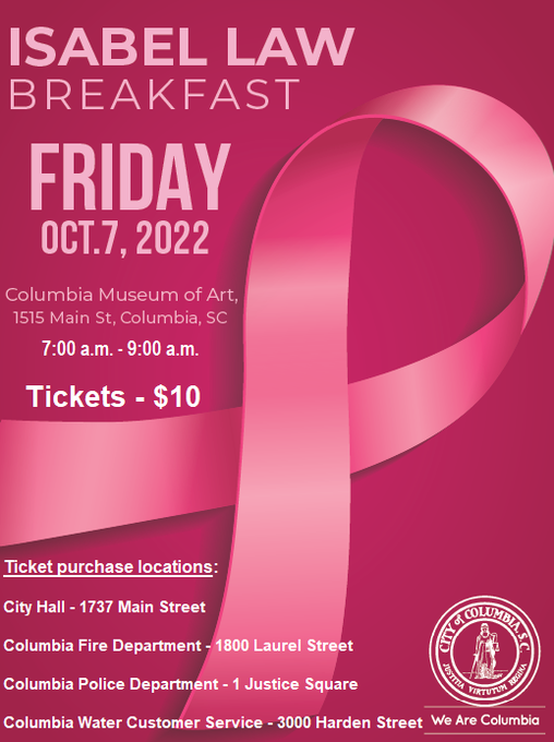 Support #BreastCancerAwareness #October #WearPink #WeAreColumbia