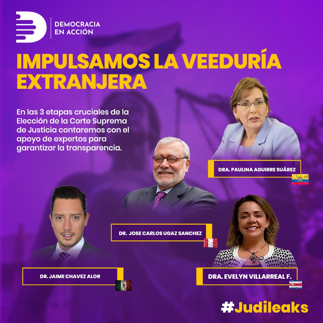DemoAccionHn's tweet photo. ¡Queremos que esta elección sea diferente!
Para impulsar la transparencia en el proceso, Democracia en Acción contará con un panel de 4 expertos internacionales.
Brindarán su experiencia y recomendaciones al proceso de selección de magistrados de la CSJ.
#Judileaks https://t.co/DVit4vxcGZ