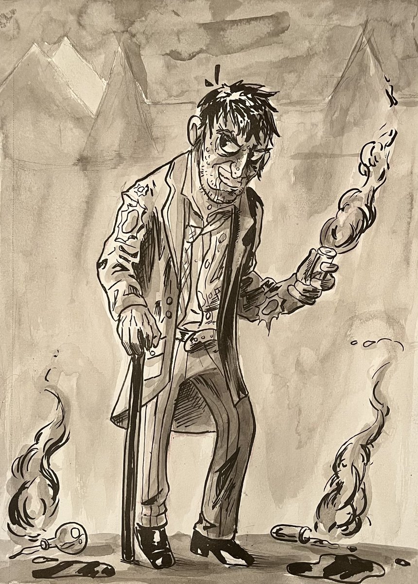 kylekoz3's tweet photo. #inktober2022 Day 3- Mr. Hyde https://t.co/9ZiidGEp14