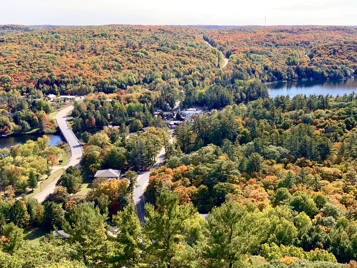 Dorset from the Dorset Tower in Ontario #ColourfulFall