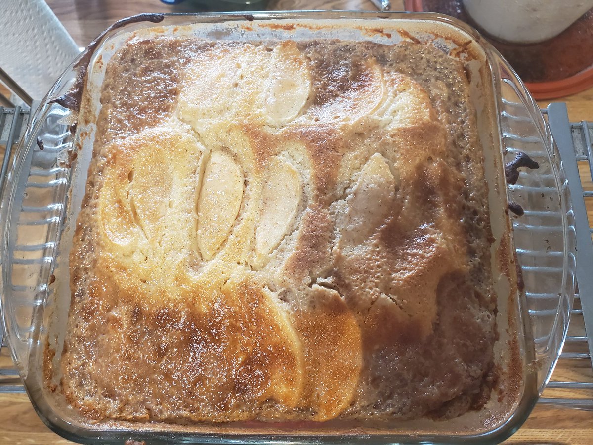 Finding_oz_21's tweet photo. Made my first #appleapfelkuche! I'm waiting for it to finish cooling down, so I can try it. Im thinking about making my first #londonfog ☕ to go with it. 🤤🍰 Maybe I need to check out @butlercc #culinaryarts program. https://t.co/g0hfyMK3As