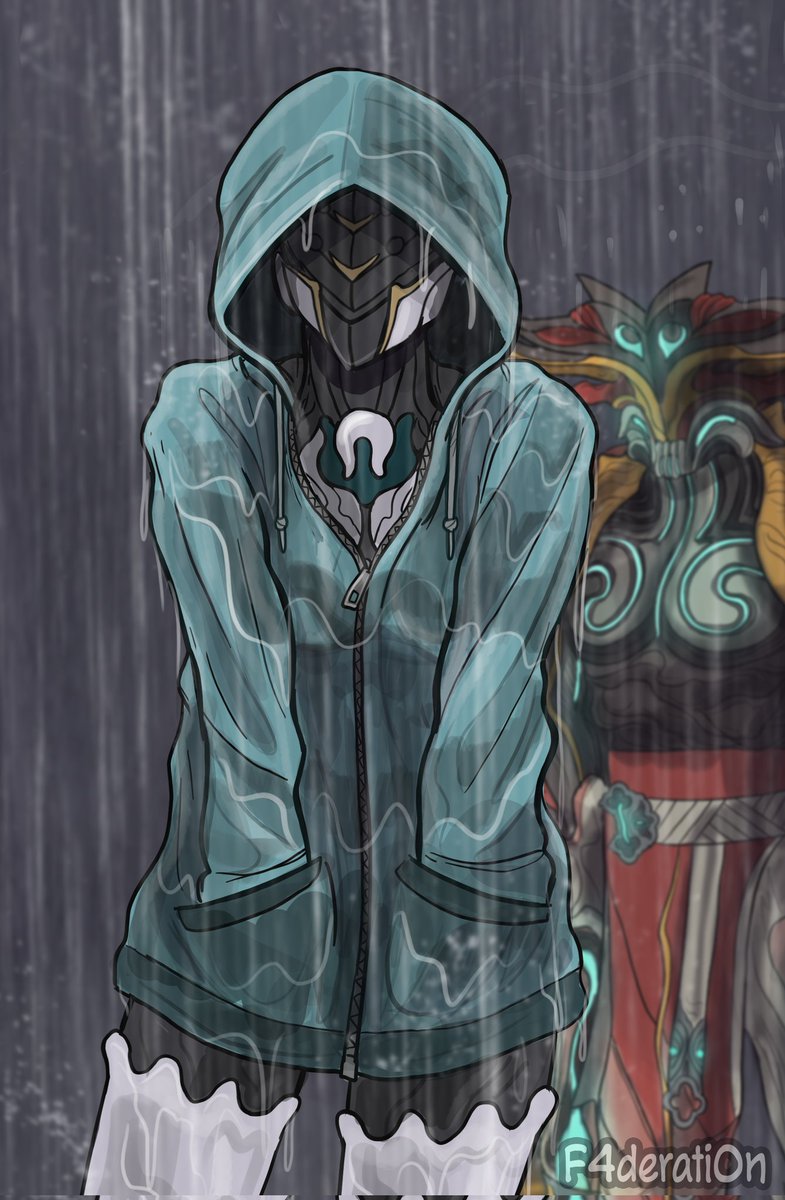 F4derati0n's tweet photo. The girl went for a walk in the rain💦
#Warframe #warframefanart https://t.co/NUZBDzDB5O