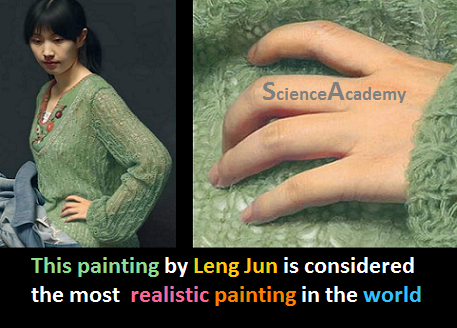 Academ18Academy's tweet photo. This #painting by #LengJun is considered the most #realistic painting in the #world. https://t.co/fsKEaEkWy8