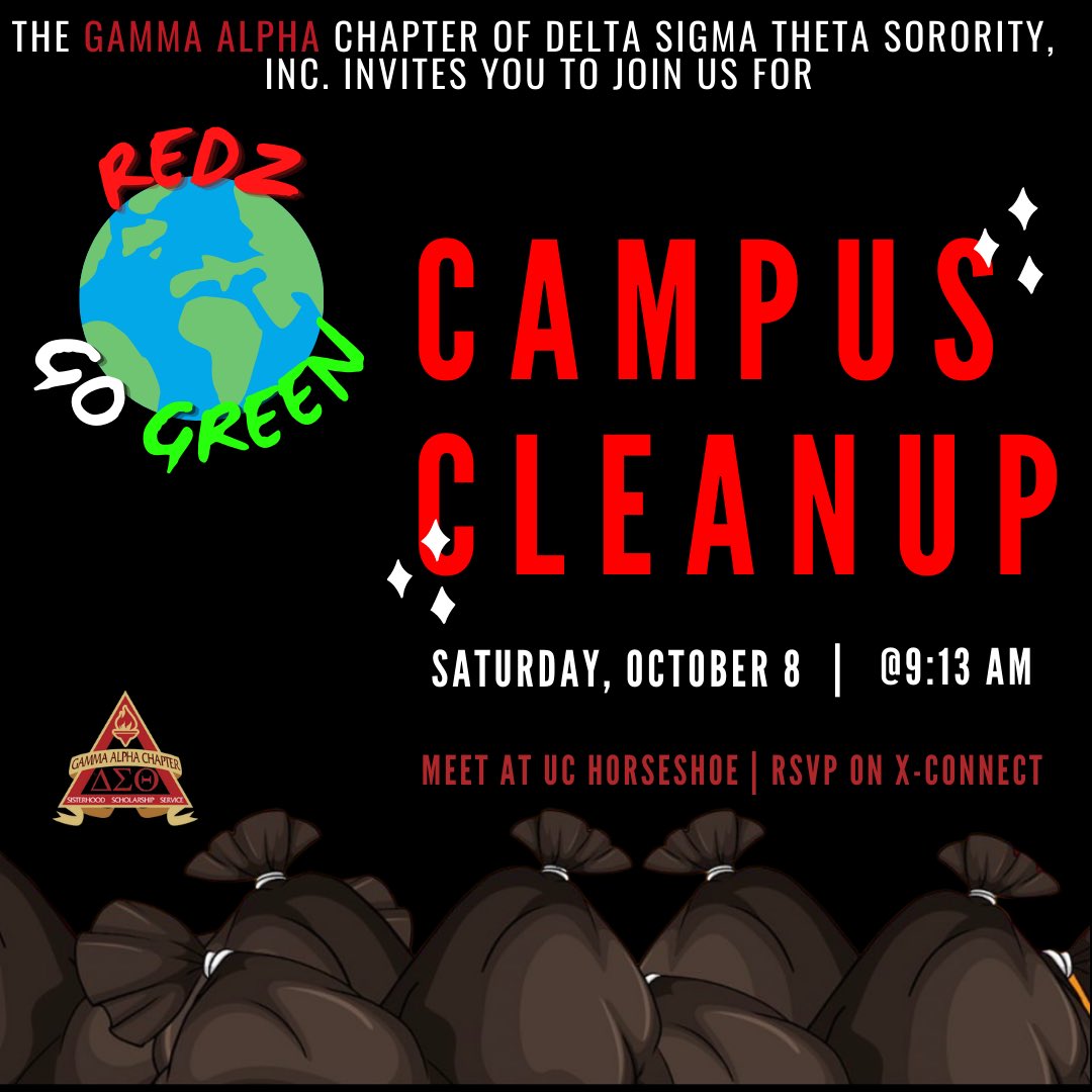 GammaAlpha1940's tweet photo. Join the Gorgeously Achieving Gamma Alpha Chapter this Saturday, October 8th as we contribute to the beautification of our campus! ❤️🐘 https://t.co/ZXl0MtMbJy