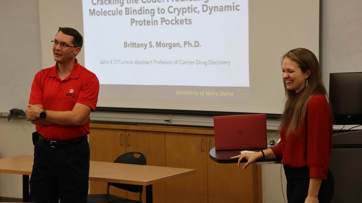 BMorgan_Chemist's tweet photo. Last Friday, I gave a seminar at Western Kentucky University (WKU, @wkuogden @WKUChemistry), my undergraduate alma mater. 

It was one of the most special moments of my career. The professors at WKU are the reason I am a faculty member. Hard stop.

A brief story... (1/n) https://t.co/12xmTjLxGv