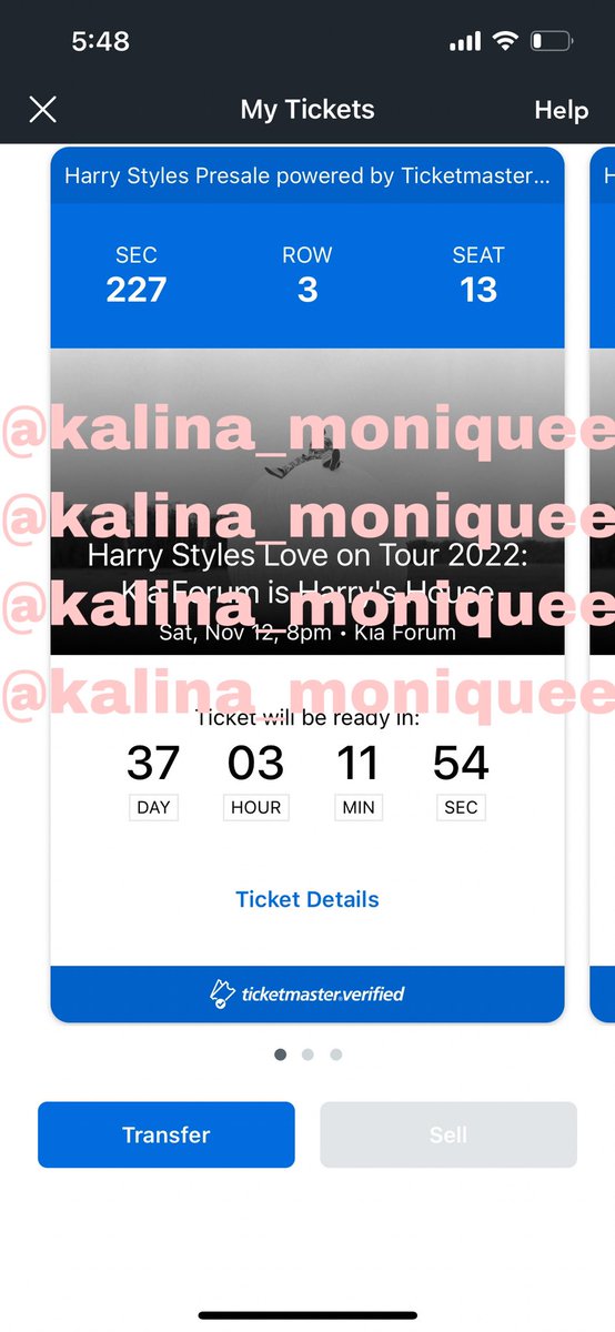 kalina_moniquee's tweet photo. hi i’m selling THREE (separate but one row apart each) tickets to the show on November 12th in Inglewood for $188.20 each! they are aisle seats! dm if interested! #HarryStylesLoveOnTour #LoveOnTour #LoveOnTour2022 

hslot, buy, sell, ca, forum, 11/12, face value, fv https://t.co/RXojZggmzn