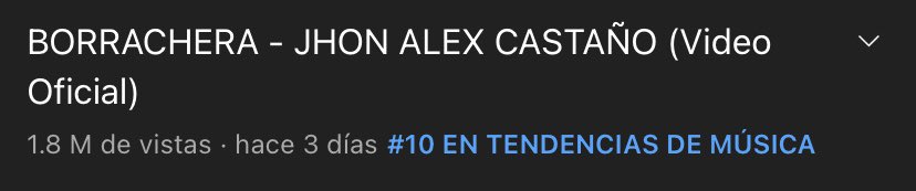 JPabloRoldan's tweet photo. Mucho para unos, poquito para otros, pero HIJUEPUTA NOS METIMOS AL TOP 10 de Tendencia en música en YouTube! #Borrachera @JHONALEXCASTANO 🔥🔥 https://t.co/pzWHnTDohs