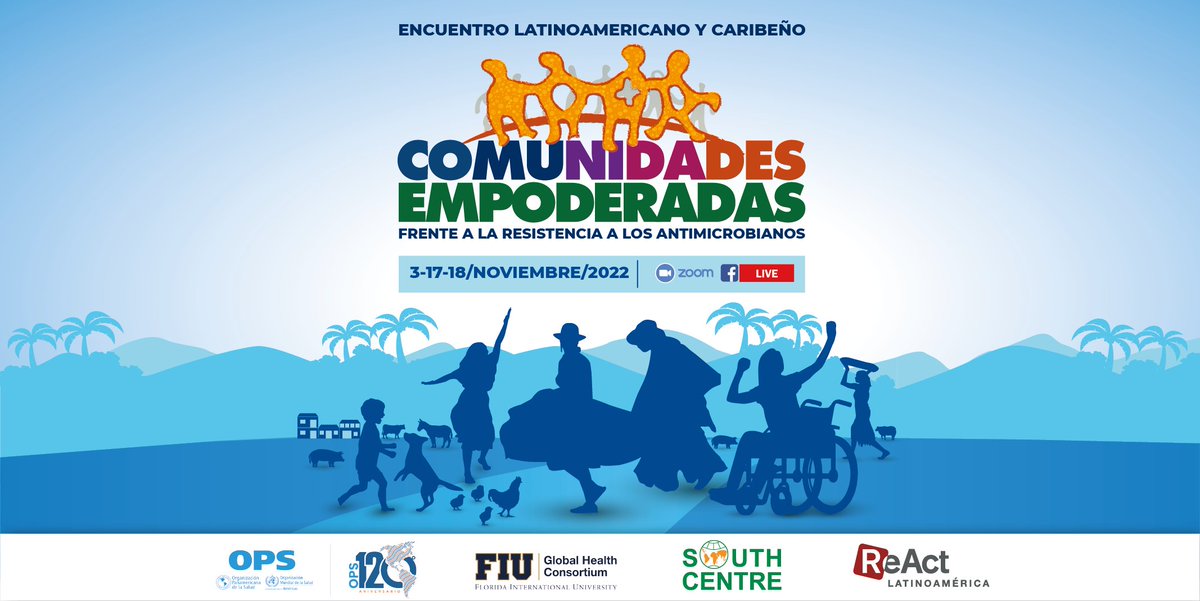 react_latina's tweet image. 🗓Reserva las fechas del 3-17-18 de noviembre, porque se viene  ✨el Encuentro Latinoamericano y Caribeño de Comunidades Empoderadas frente a la resistencia a los antimicrobianos ✨¡Espéralo!