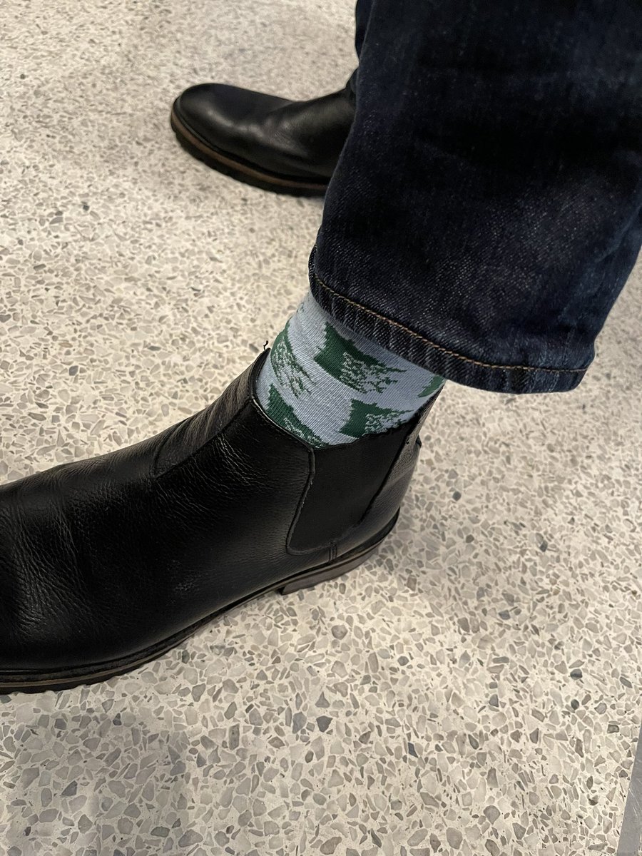 Cheers to <a href="/bmcclung/">Brian McClung</a> for wearing his <a href="/CitizensLeague/">Citizens League</a> socks on the #iclv2022 trip to Charlotte NC