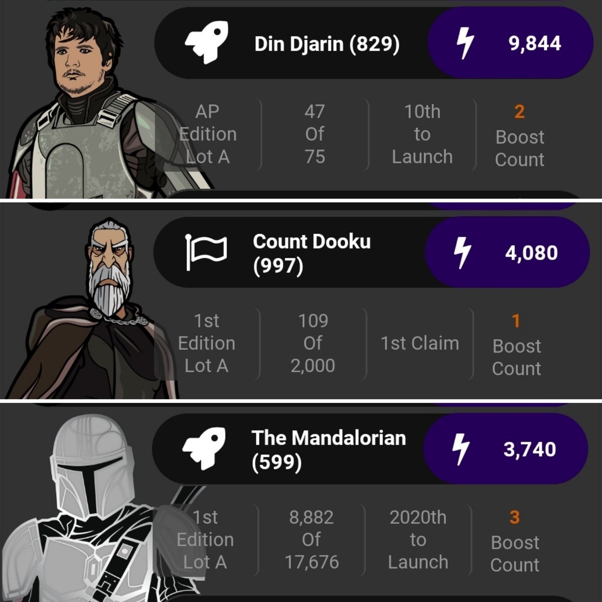 Would appreciate any boosts on these three pins!
.
#figpin #figpins #figpinfamily #starwars #mandalorian #disney #collectawesome #boost #boostparty #dindjarin #countdooku #chromemando