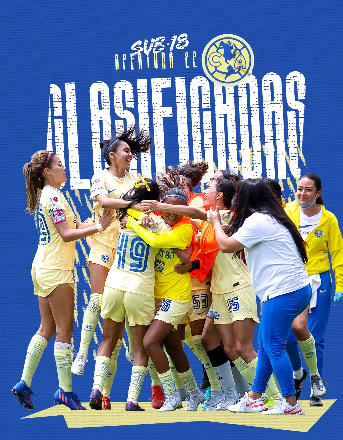 Club América Femenil on Twitter "𝐂𝐋𝐀𝐒𝐈𝐅𝐈𝐂𝐀𝐃𝐀𝐒 𝐒𝐔𝐁𝟏𝟖 🦅 ¡Estamos en la