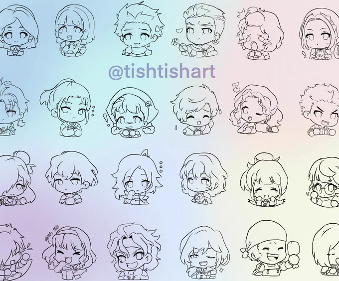 Going live now ^^. Let's see if I can finish all 32 FEW3H stickers today 😅 