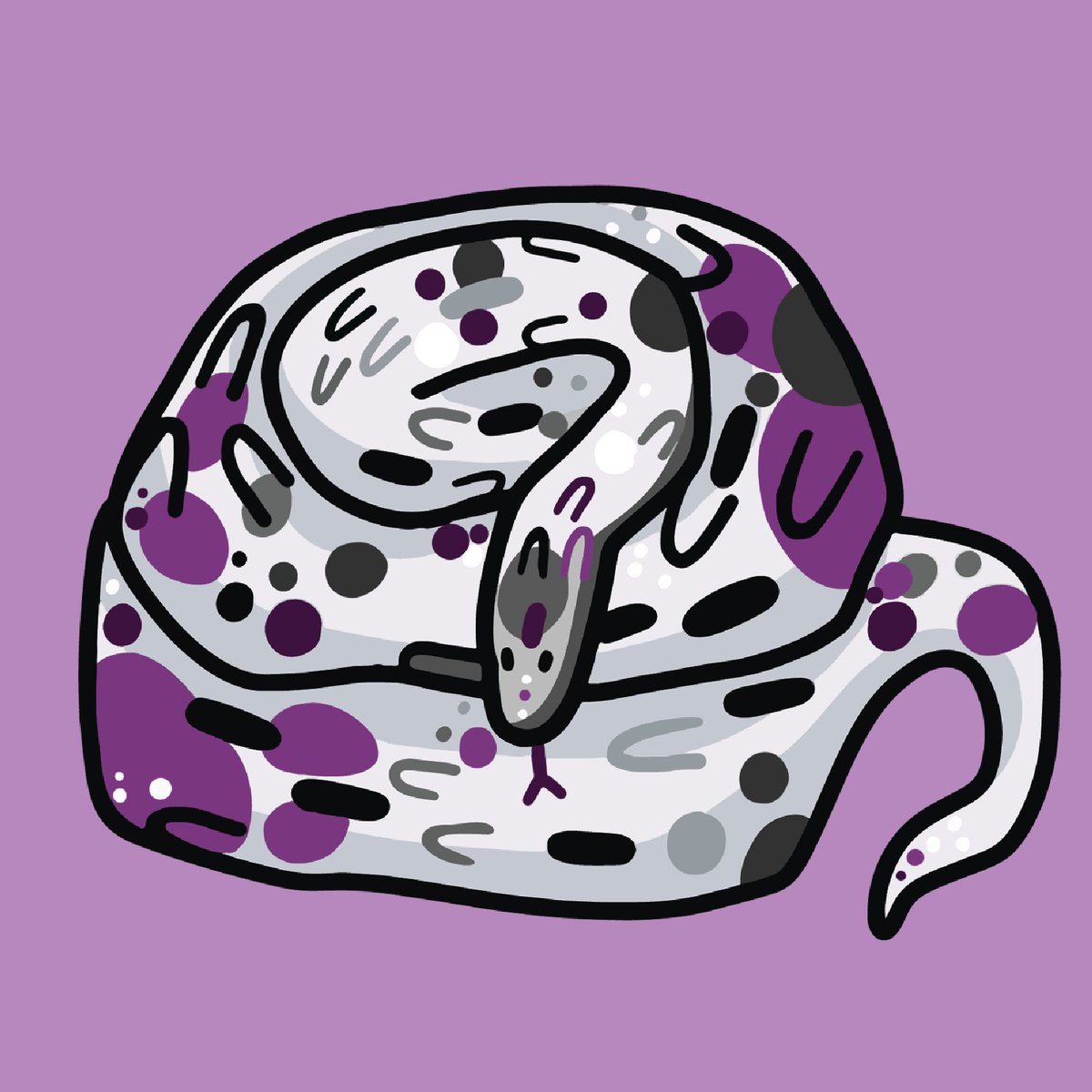 disgaydesigns's tweet photo. the #asexual #snake is so comfy, i love them #queerownedbusiness #gaystickers #subtlepride #queerowned https://t.co/C8gc1oCy3s