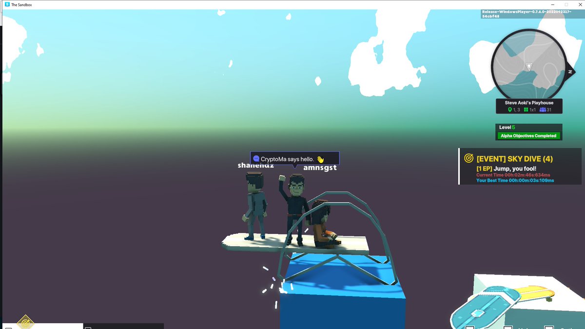 Cryp2ma's tweet photo. @TheSandboxGame @steveaoki I just participated in the #SandboxAlphaS3Giveaway for a chance to win 500 SAND! Found the high diving board in @steveaoki's Playhouse, check out my screenshot below!
👇 https://t.co/wDJjGvfmGM