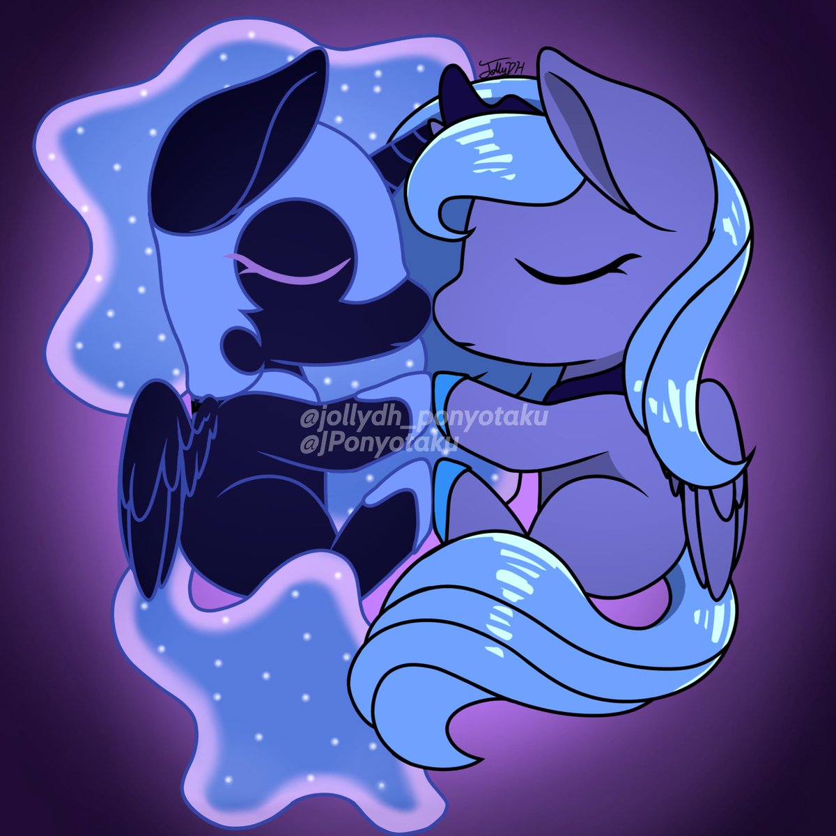 JPonyotaku's tweet photo. #Ponytober Day 3 Throwback: Nightmare Moon and Princess Luna first version
(Time:6H, IbisPaint X Cell)
#MLP #mylittlepony #octob https://t.co/nfpJrXcM4B