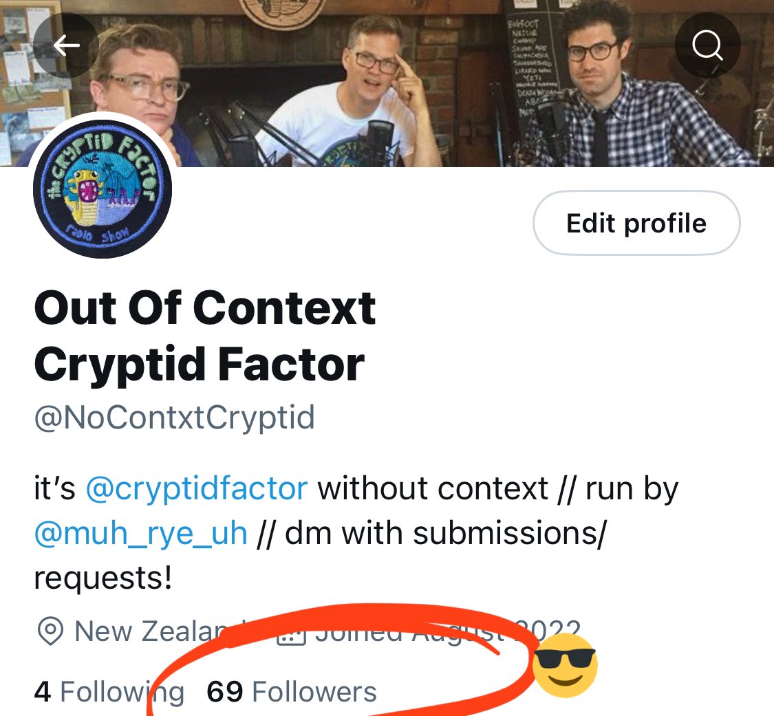 NoContxtCryptid's tweet image. Nice