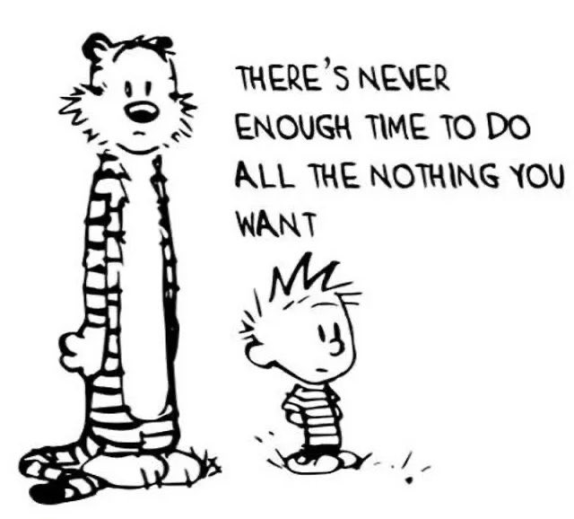 IrishS_Solan's tweet photo. So true… #timetodonothing #enjoythetime #CalvinandHobbes #Calvinwisdom https://t.co/sywmZNEC3e