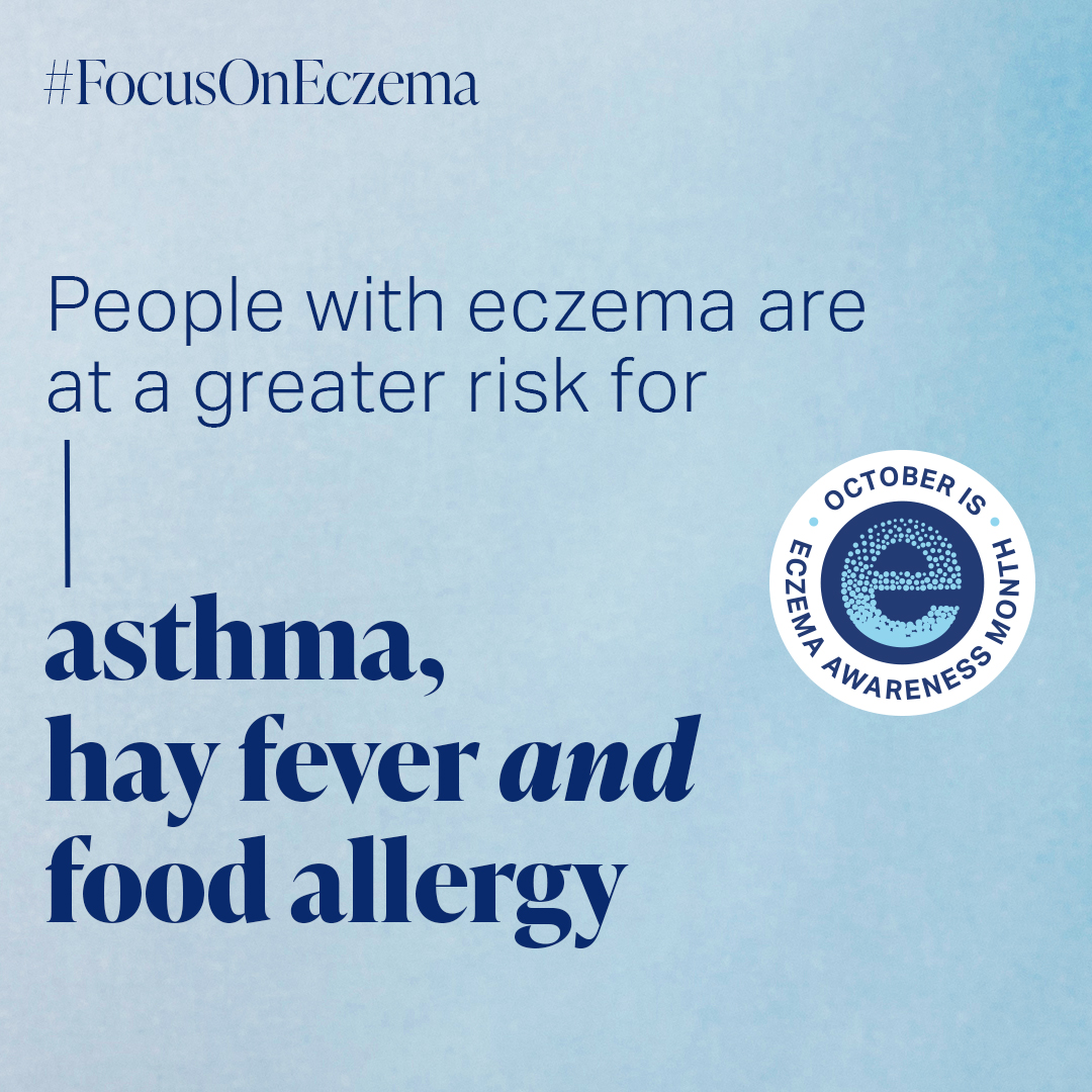 nationaleczema's tweet photo. #Atopicdermatitis is part of the #atopicmarch, a group of allergic conditions including asthma, asthma, hay fever and food allergies. A person w/one of these conditions is more likely to develop another.
Learn more: https://t.co/kHooba7AuV
#FocusOnEczema #EczemaAwarenessMonth https://t.co/wdJwEZacIQ