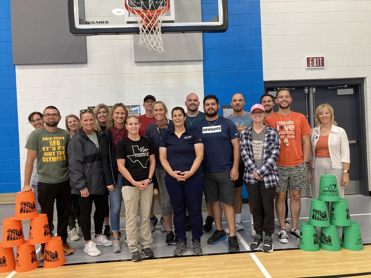 Heather Marshall (@hmarshall_27) on Twitter photo Thank you <a href="/BermanLisa/">Lisa Berman</a> for teaching <a href="/rockwallschools/">Rockwall ISD</a> PE coaches all the Sport Stacking tricks and tips! #RockwallISD Thank you <a href="/BermanLisa/">Lisa Berman</a> for teaching <a href="/rockwallschools/">Rockwall ISD</a> PE coaches all the Sport Stacking tricks and tips! #RockwallISD