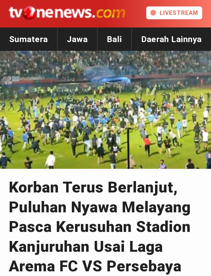 Saat KM50 yang salah FPI kata polisi.
Saat Duren 3 yang salah brigadir J kata polisi.
Saat tragedi Kanjuruhan yang anarkis suporter kata polisi.

Kesimpulannya Polisi Indonesia tak pernah salah .

Yang gak setuju silahkan komen saja

#PresisiPolisiTerburuk
#PresisiPolisiTerburuk