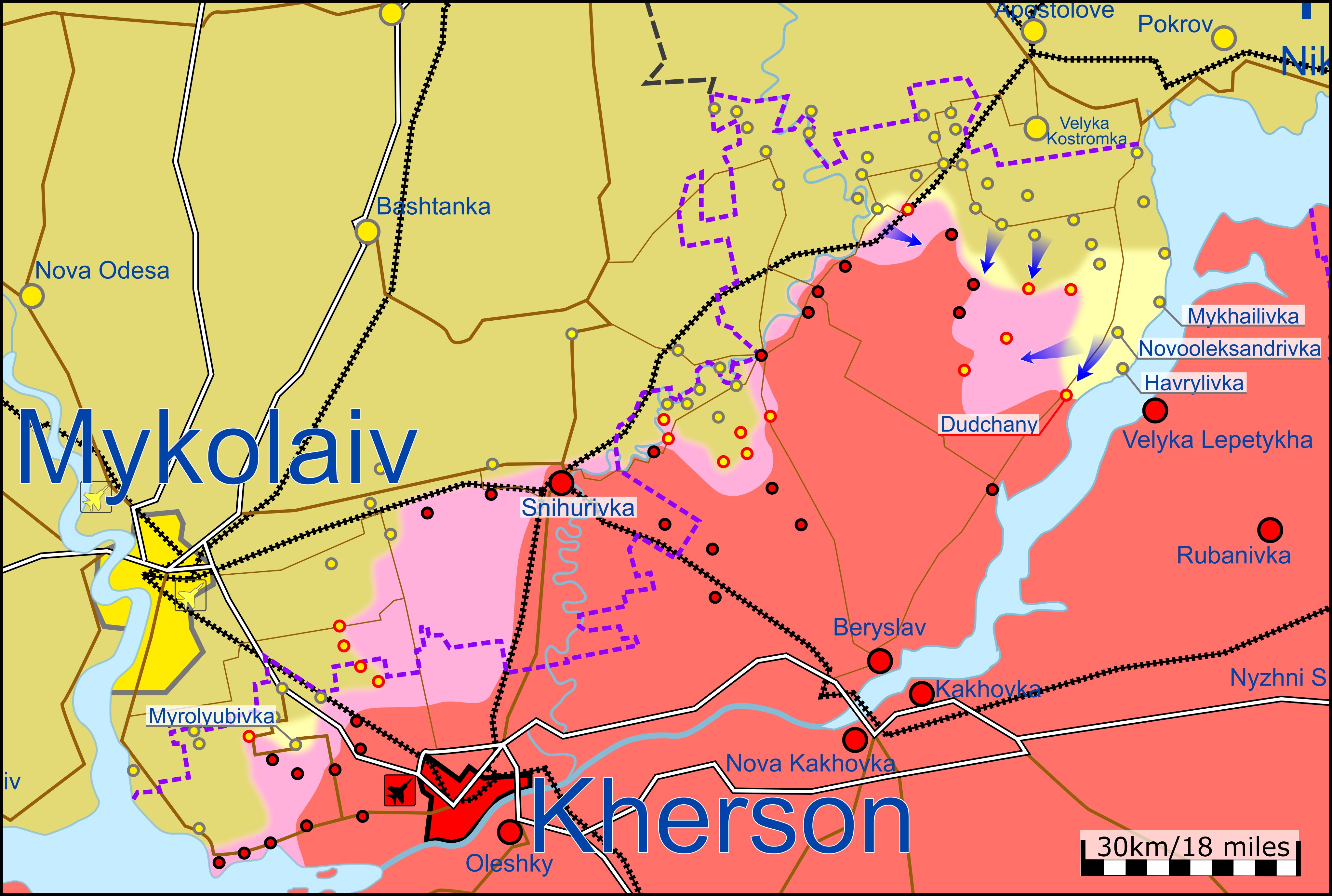 Карта боевых действий на Украине 