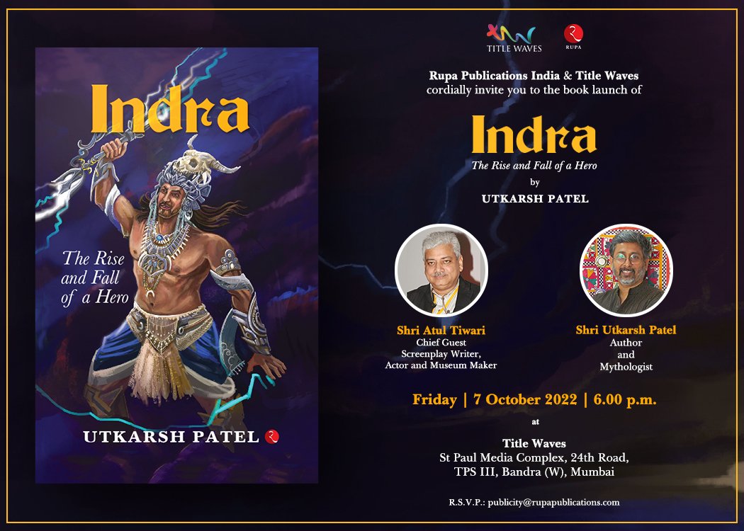If in Mumbai, please do grace the event!
Date: Friday, October 7th.
Venue: Title Waves, Bandra, Mumbai.
<a href="/Rupa_Books/">Rupa Publications</a> 
<a href="/titlewavesMUM/">Title Waves Bookstores</a>