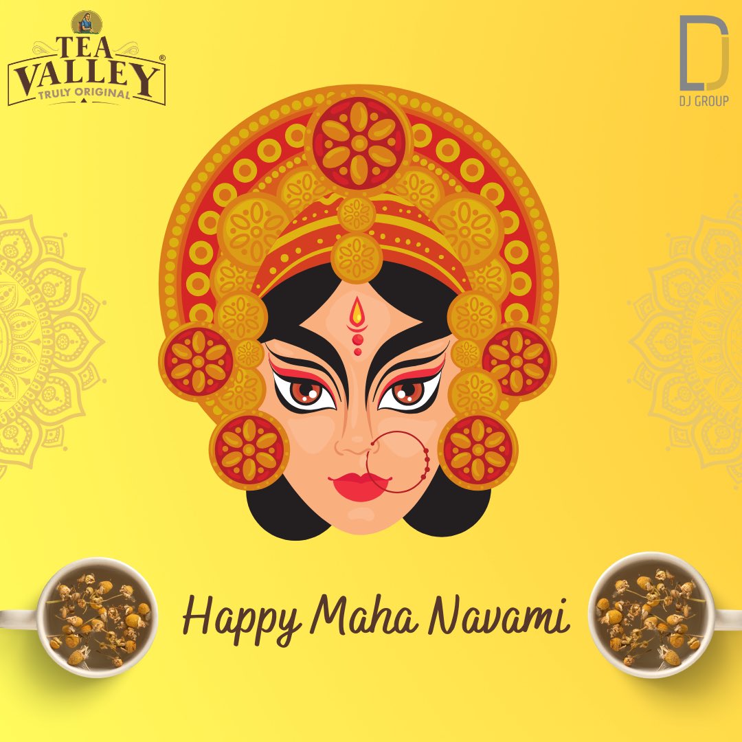 TeaValleyTea's tweet photo. Maa Durga, the universal Mother, is the ultimate embodiment of power. On this auspicious day of Durga Navami, we bow to her to seek her blessings. Here #TeaValley wishes you a happy Maha Navami 2022.
INDIA HAR PAL DOHRAYE , TEA VALLEY CHAI HO JAYE.
#mahanavami #Durga #celebration https://t.co/bYTHpAbMEK