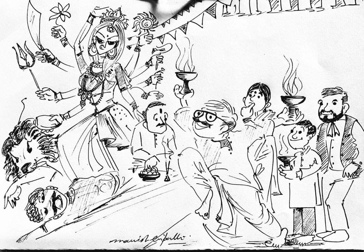 myvakil's tweet photo. May the Goddess Durga bless each one of us with her 9 blessings of Name,Fame, Health, Wealth, Happiness, Humanity, Knowledge, Devotion and Power! May we, menfolk, respect women and inculcate the same values in our children.Happy &amp; Blessed Durga Puja and festive season that awaits https://t.co/w3h9Rle2Wy