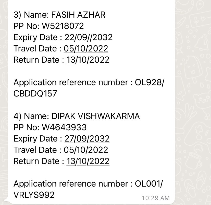 SinghPriyanka26's tweet photo. There is huge delay in issuing tourist Visas at the Embassy of malaysia. I and My friends are traveling tomorrow from Tirchy at 10:35am and our VISA has not arrived. We are waiting for our Visa. Please help asap🙏🙏
@MEAIndia @CPVIndia https://t.co/9cQOhQznlF