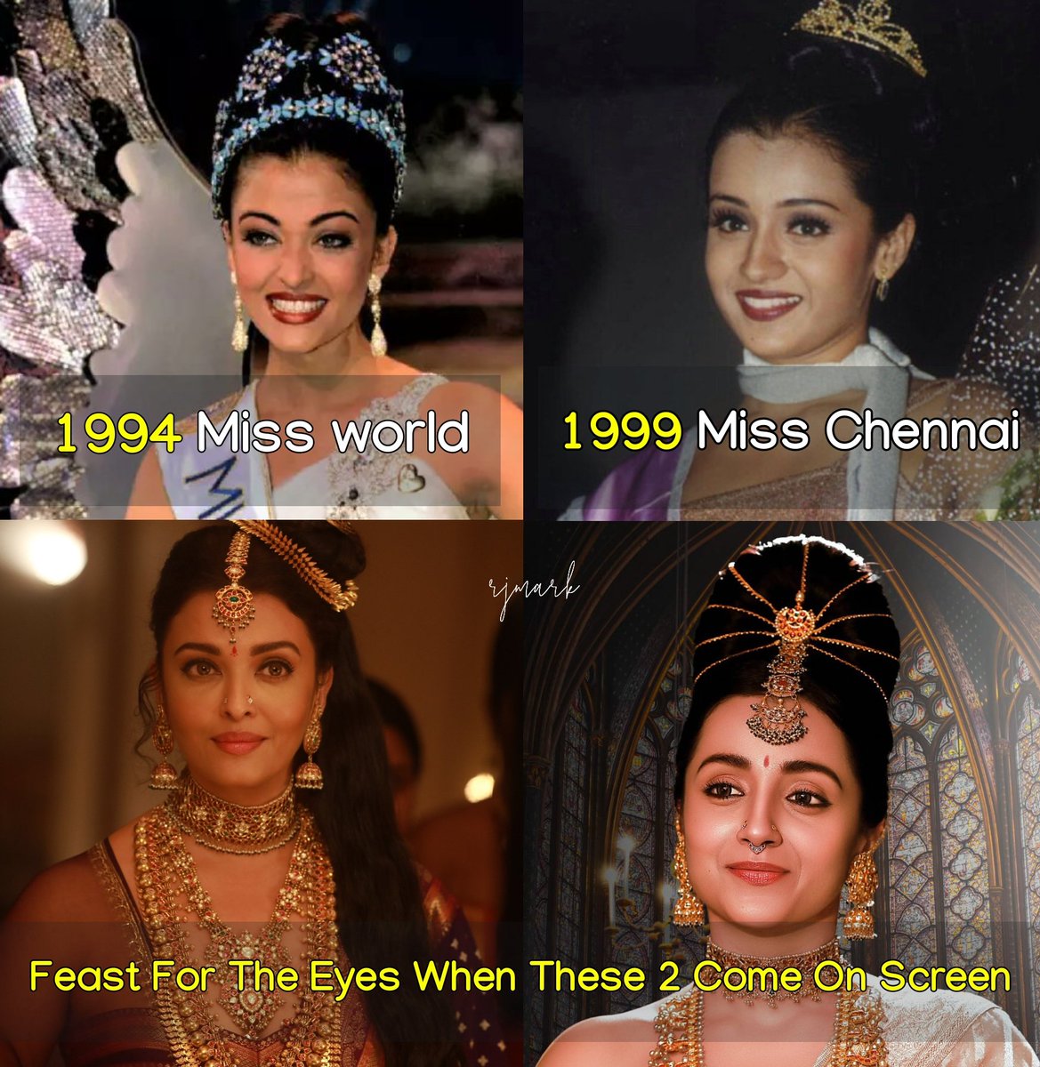 MarkRejin's tweet photo. #AishwaryaRai &amp; #Trisha 😃💝
What a Presentation from Legend #Maniratnam ❤️
Face-off Scene 😮👌
Pure Treat To Audience Eyes.!🥵👀
And The #ARRahman Bgm Makes the Scenes Worldclass.!🔥
#PonniyinSelvan  #PonniyanSelvan1 @trishtrashers @hasinimani #Tamil #PS1 #AishwaryaRaiBachchan https://t.co/Io9gmtVcWt