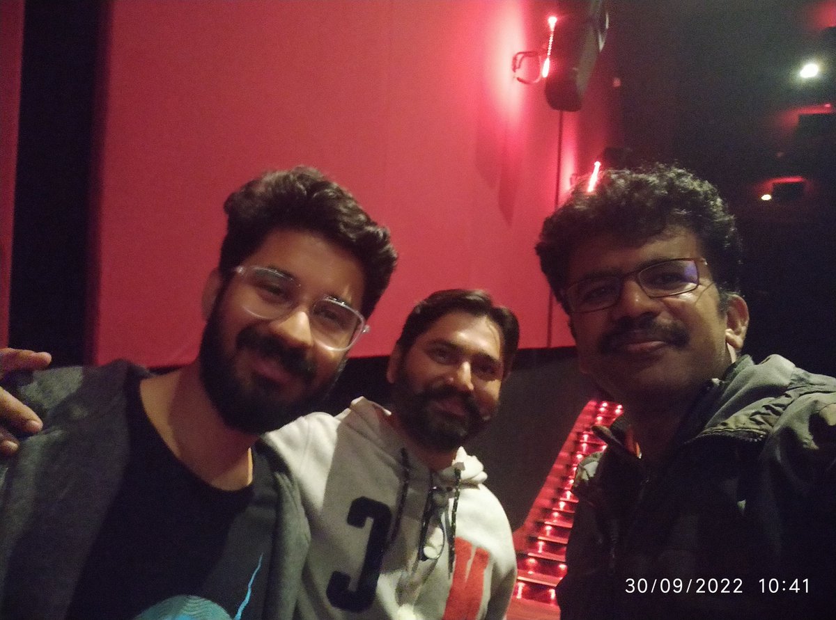 mi2madhu's tweet photo. @actornataraj @VKiragandur @shetty_rishab @actornataraj @vasukivaibhav It was honor to watch this blockbuster with you all https://t.co/o7KGh9qNC5
