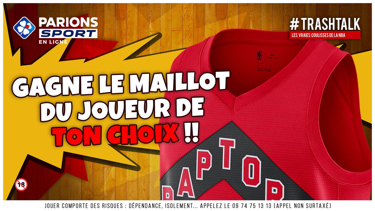 🎁 JEU-CONCOURS ! 🎁 

Avec les #30PREVIEWSEN30JOURS, TrashTalk et ParionsSport te font gagner 1 maillot par jour !! 😱

🚨 GAGNE LE MAILLOT DU JOUEUR DE TON CHOIX CHEZ LES RAPTORS !! 🚨

Pour participer :

1⃣ RT CE TWEET 
2⃣ FOLLOW @TRASHTALK_FR ET @PARIONSSPORT

(TAS LE 13/10)